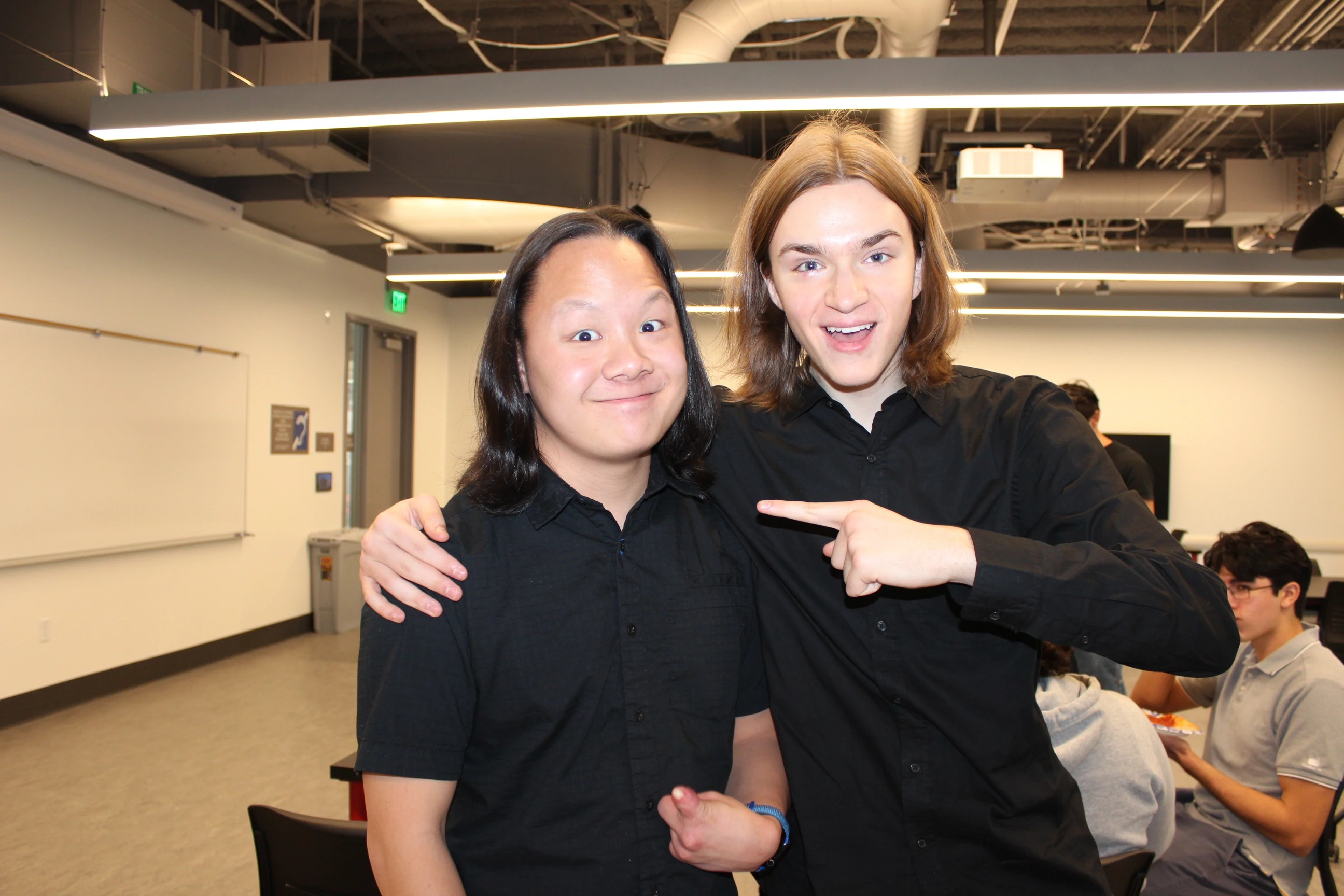 Filip and Joey posing for picture